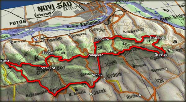Trasa Fruškogorskog MTB maratona