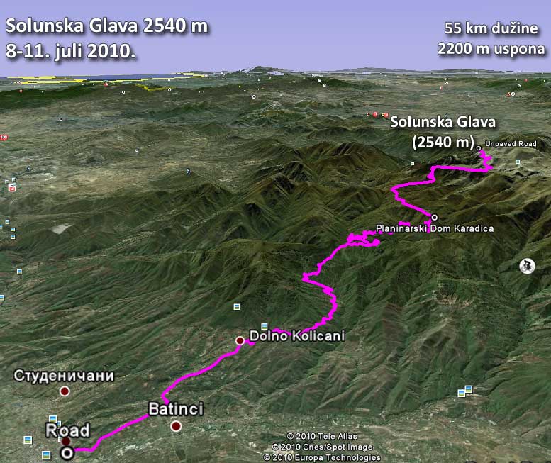 Put od Skoplja do Solunske Glave - 55 km dužine i 2300 m uspona!