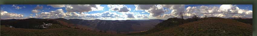 Панорама од 360 степени око врха Клочаница
