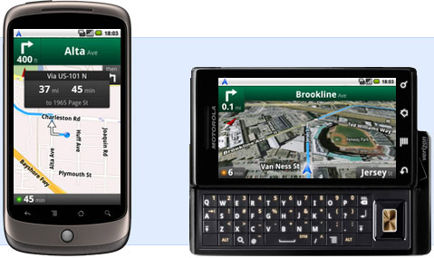 Google Maps navigacija