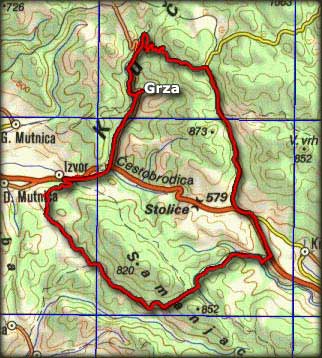 Mapa ture oko Samanjca